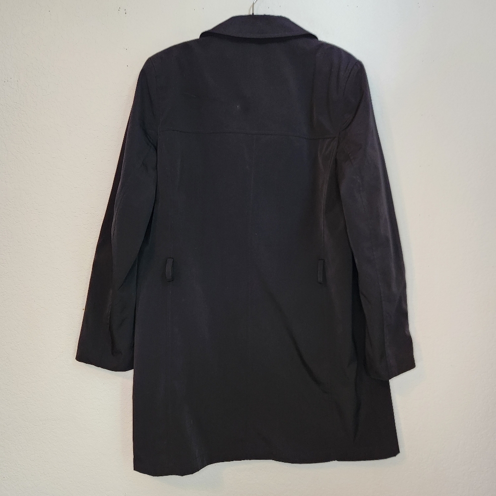 London Fog Women's Black Zip-Up Lined Coat, Size M - Picture 2 of 12